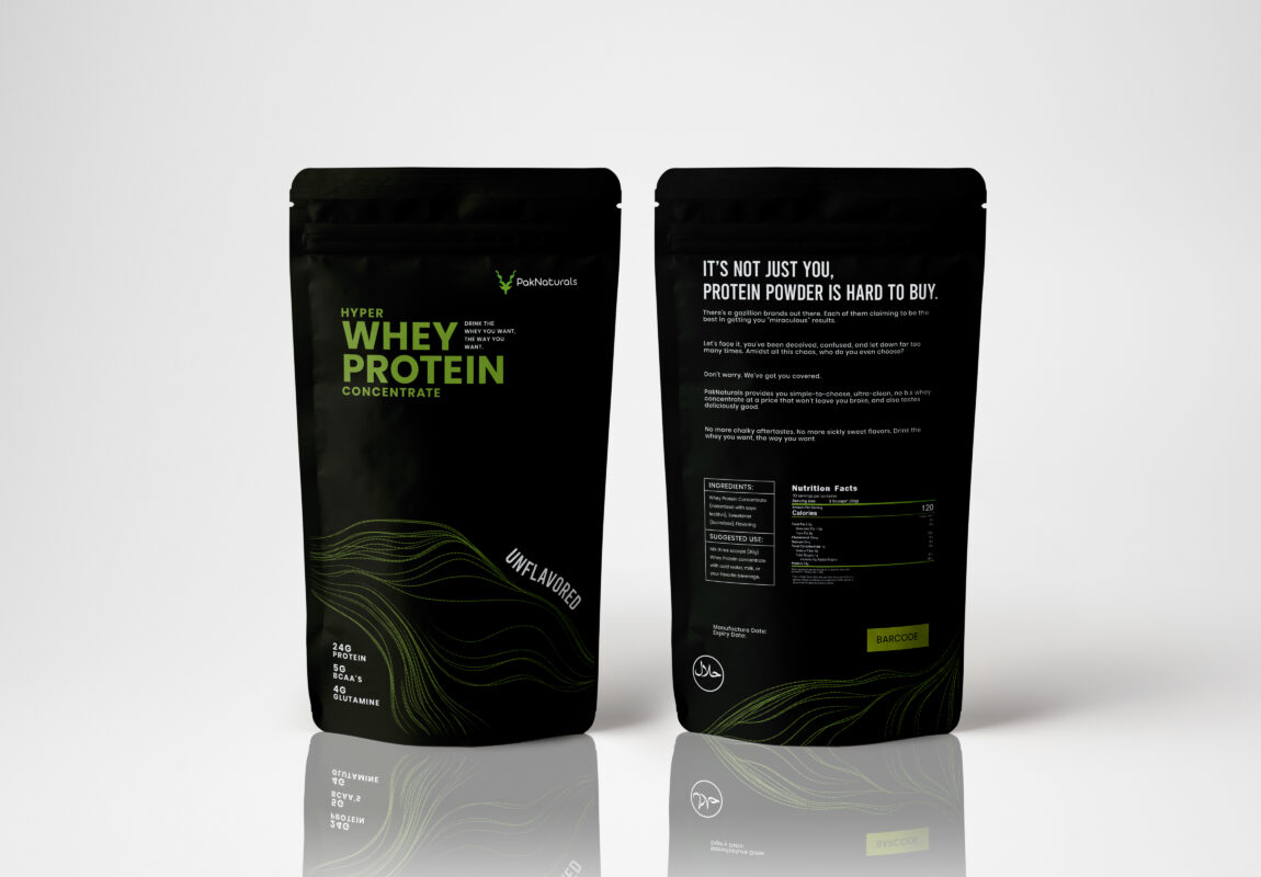 Hyper Whey Protein Concentrate-Front and back