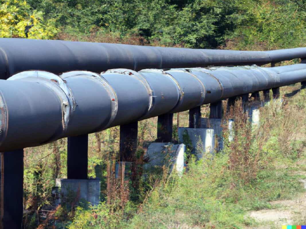 A photo of a gas pipeline