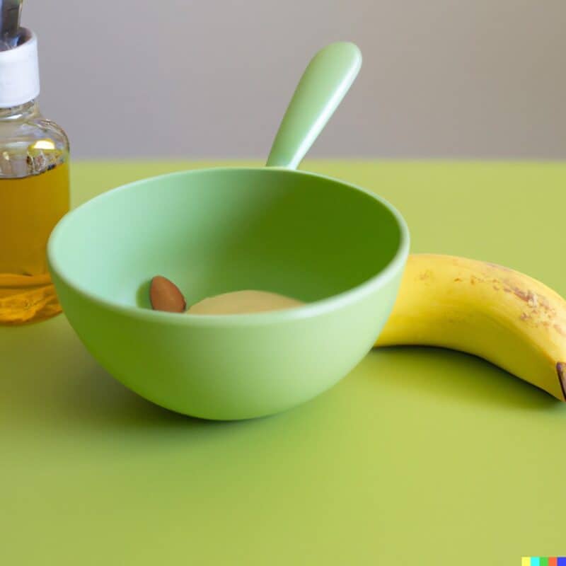banana and almond oil mask for skincare in ramadan
